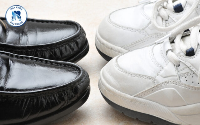 Làm trắng mũi giày thể thao